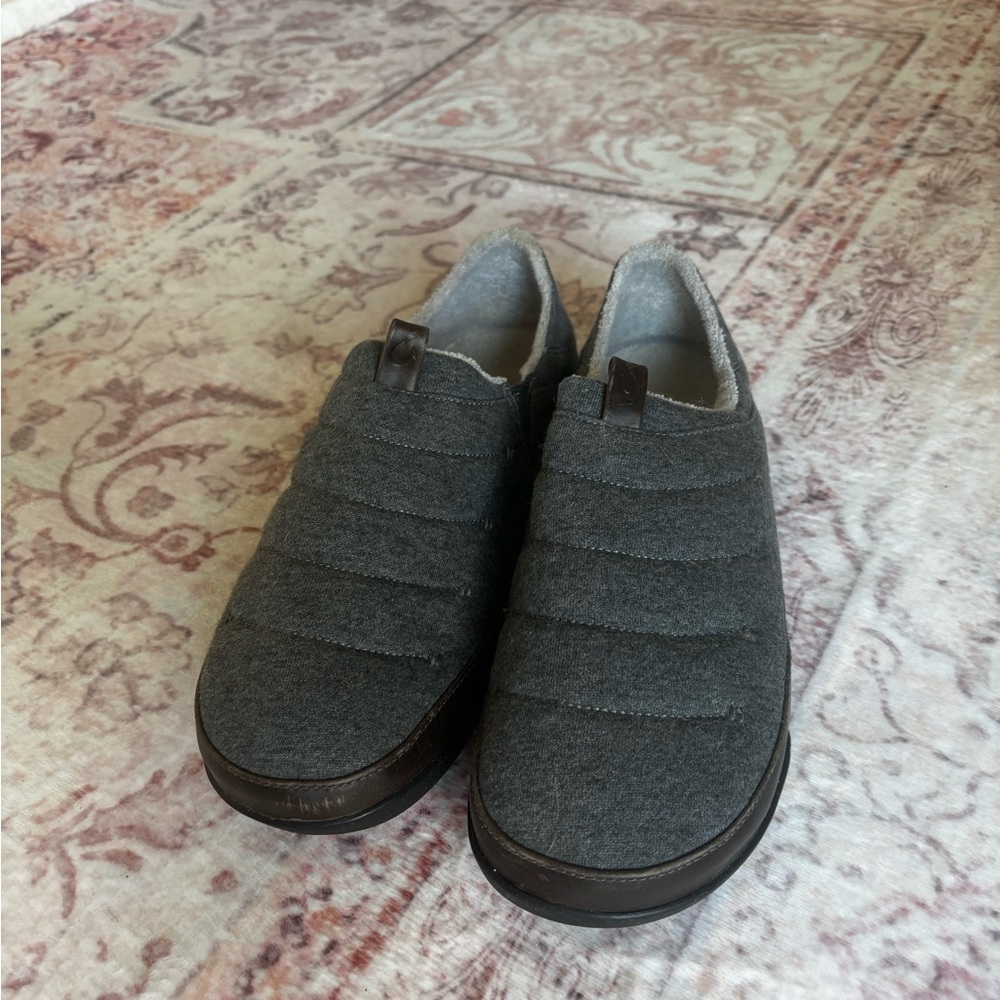 OluKai Dark Gray Men's Slip-On Loafers